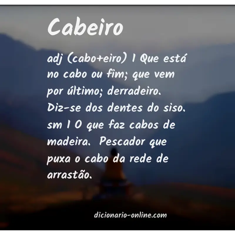 Significado de cabeiro