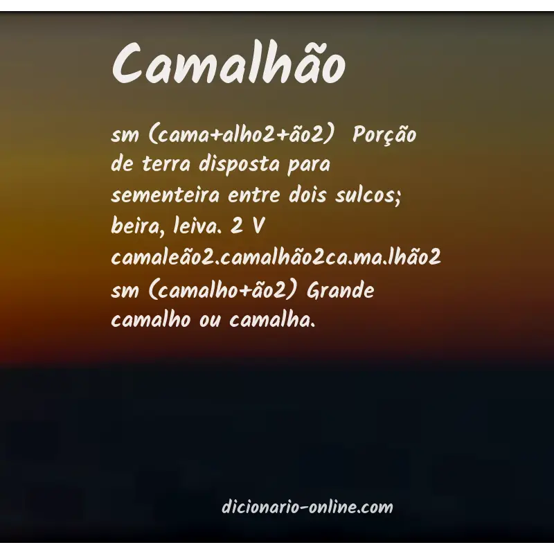 Significado de camalhão