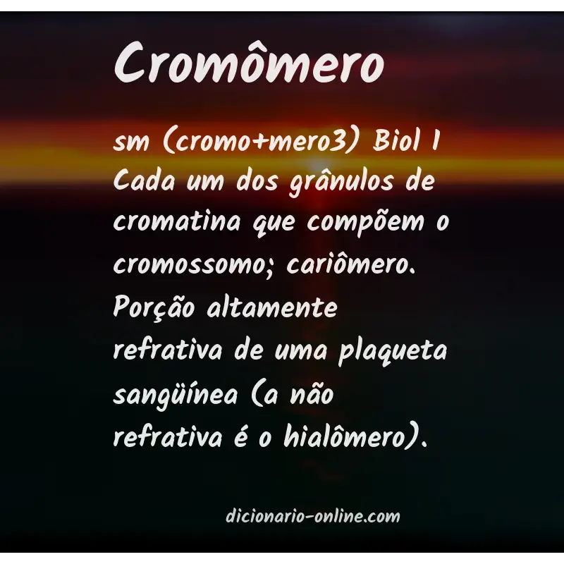Significado de cromômero