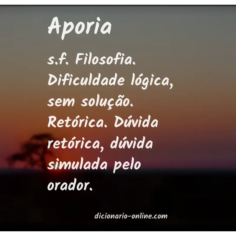 Significado de aporia