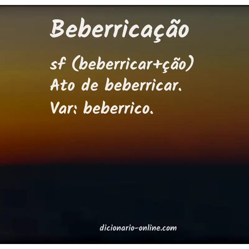 Significado de beberricação