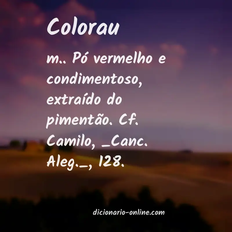 Significado de colorau