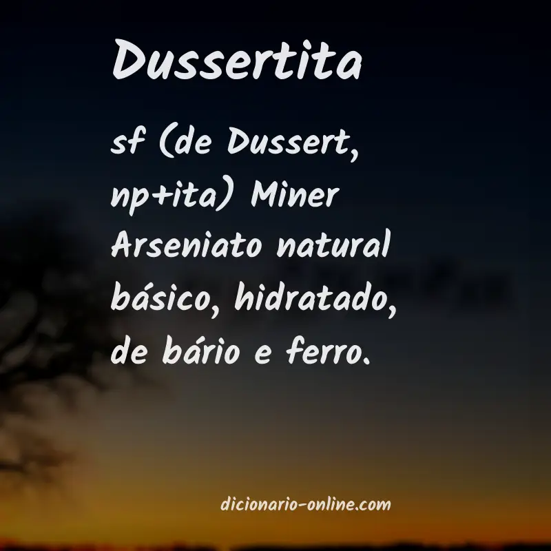 Significado de dussertita