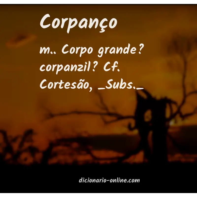 Significado de corpanço