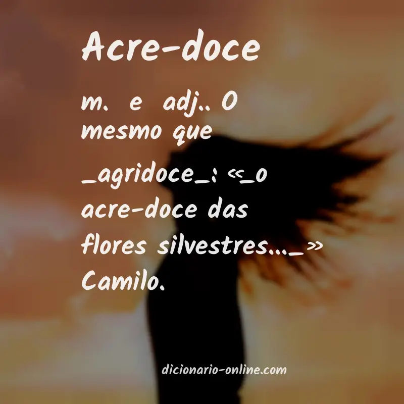 Significado de acre-doce