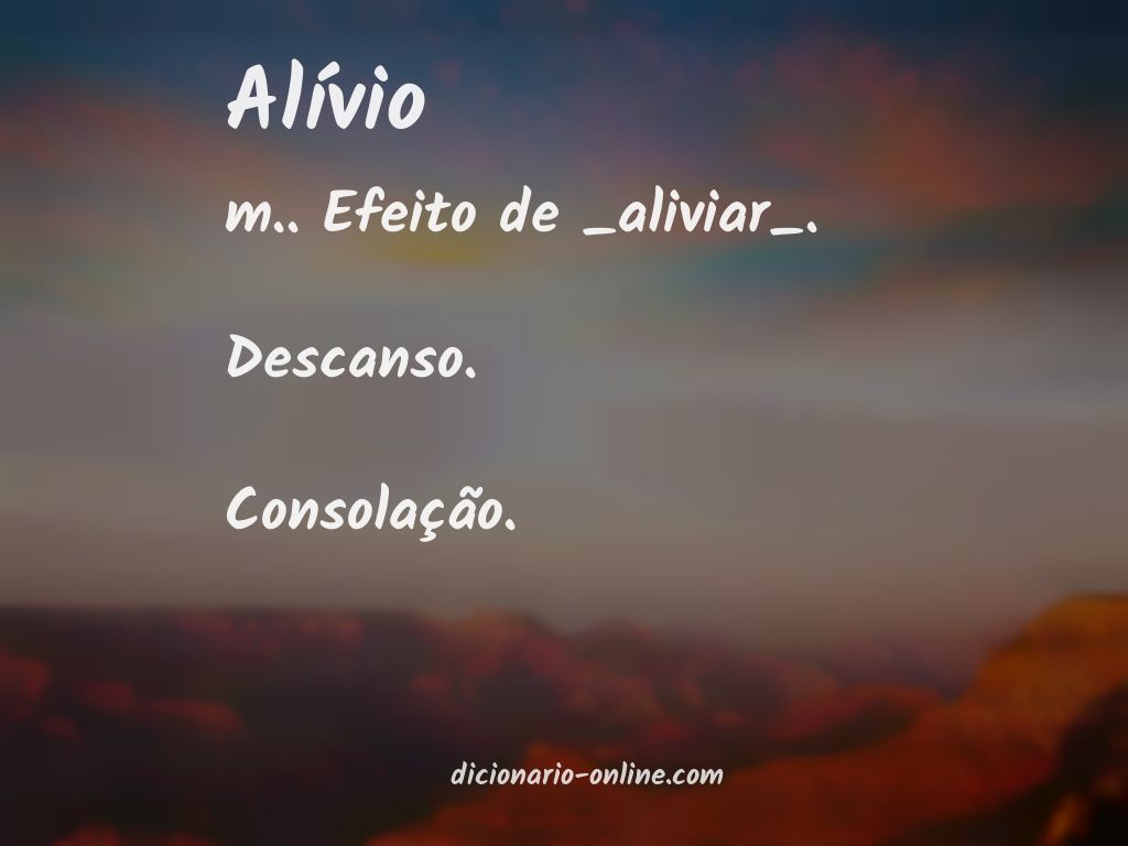Significado de alívio