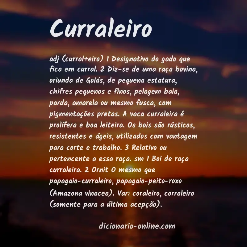 Significado de curraleiro