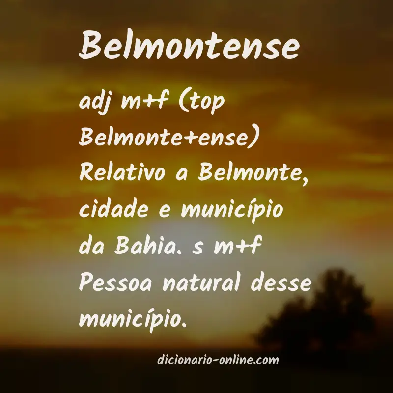 Significado de belmontense