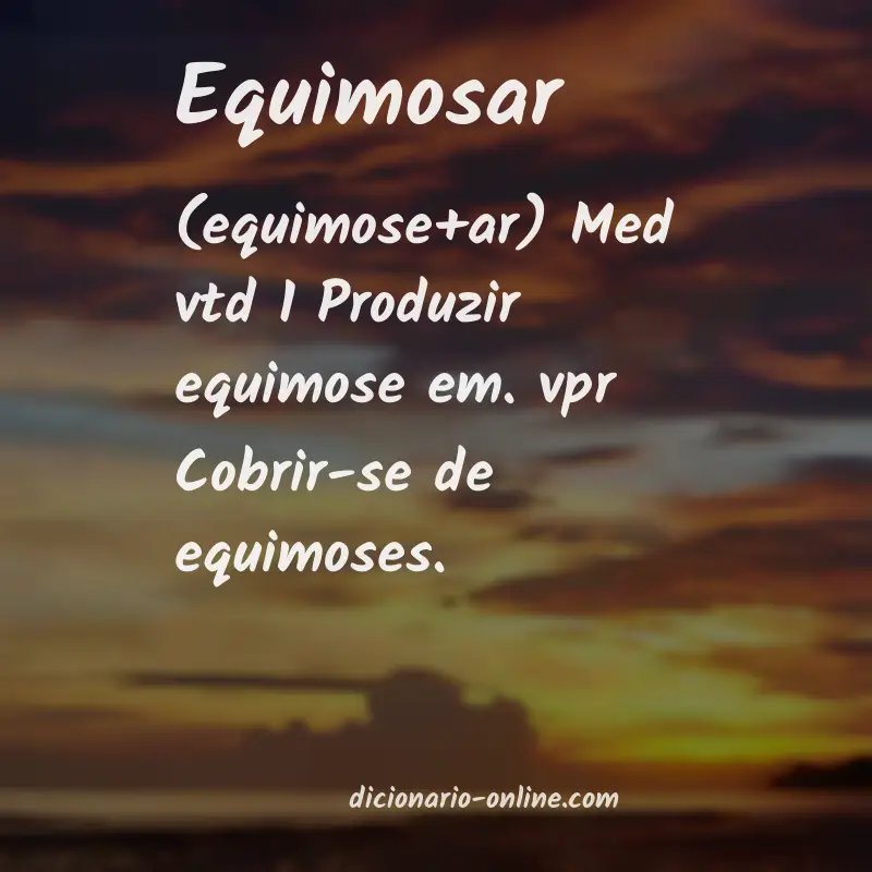 Significado de equimosar