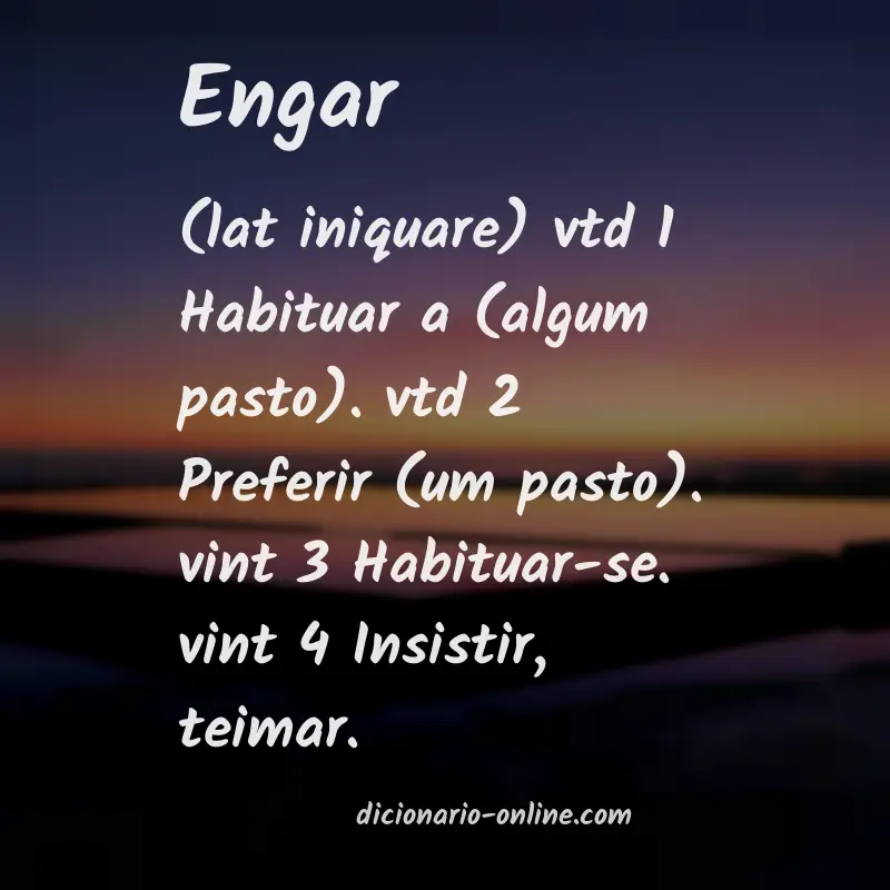Significado de engar