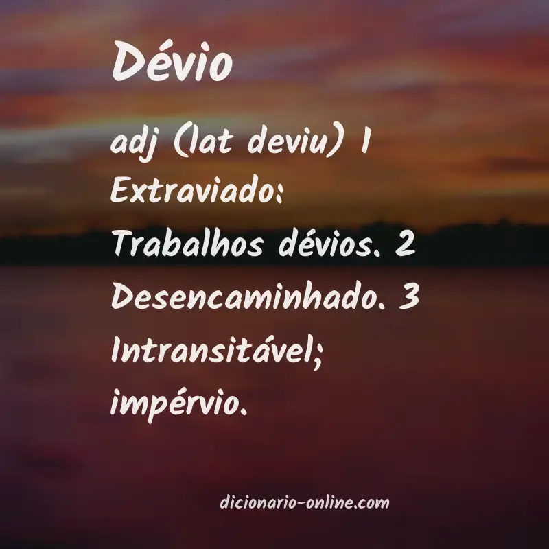 Significado de dévio