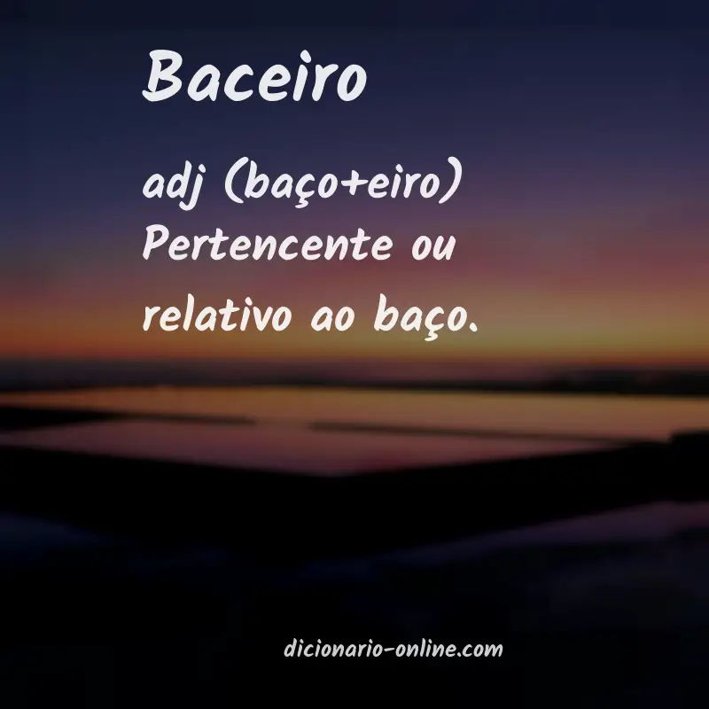 Significado de baceiro