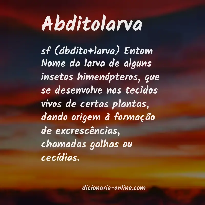 Significado de abditolarva
