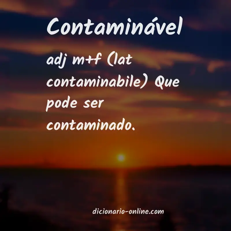 Significado de contaminável