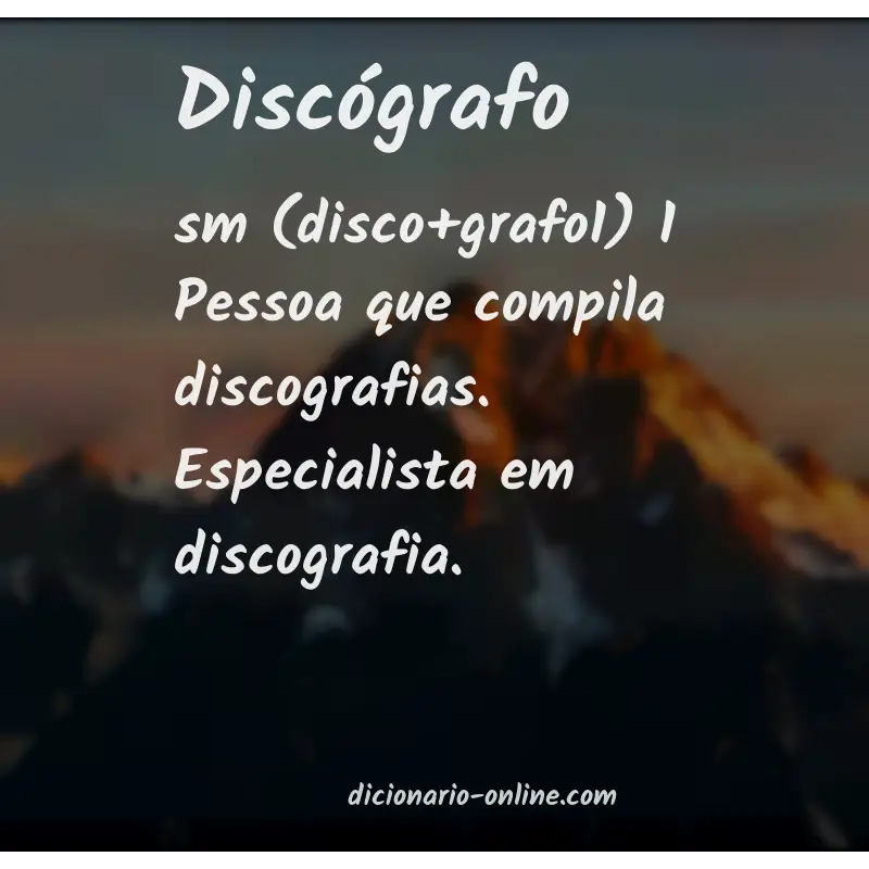 Significado de discógrafo