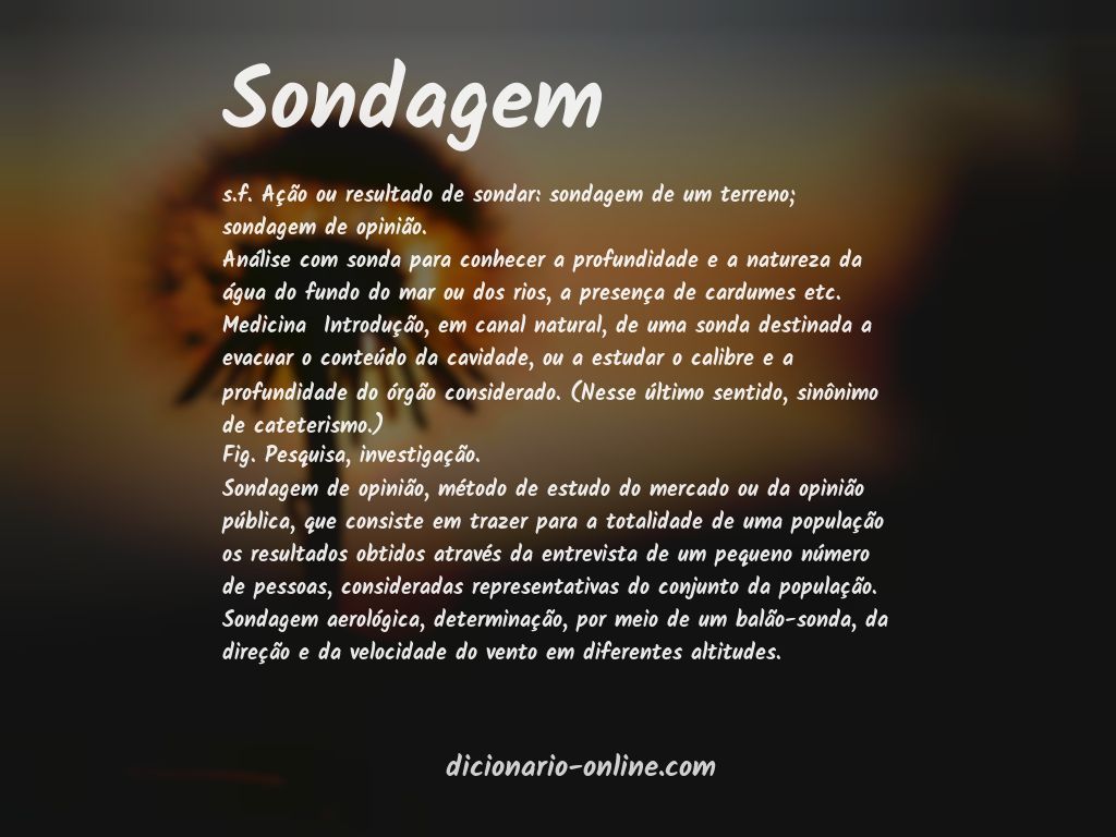Significado de sondagem