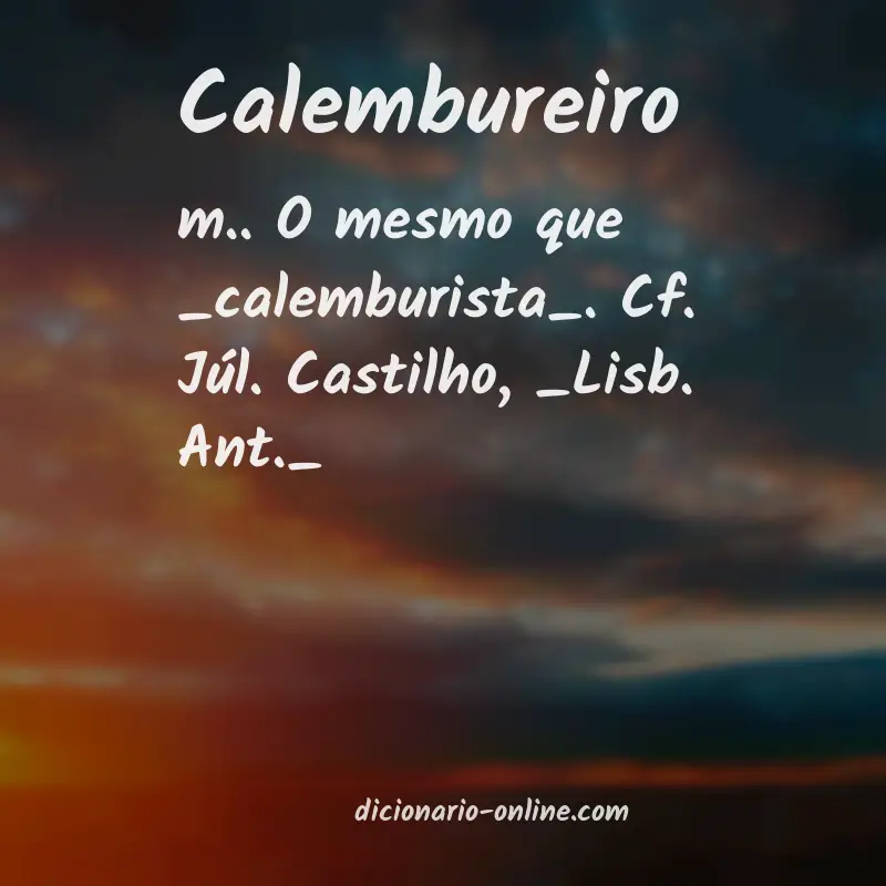 Significado de calembureiro