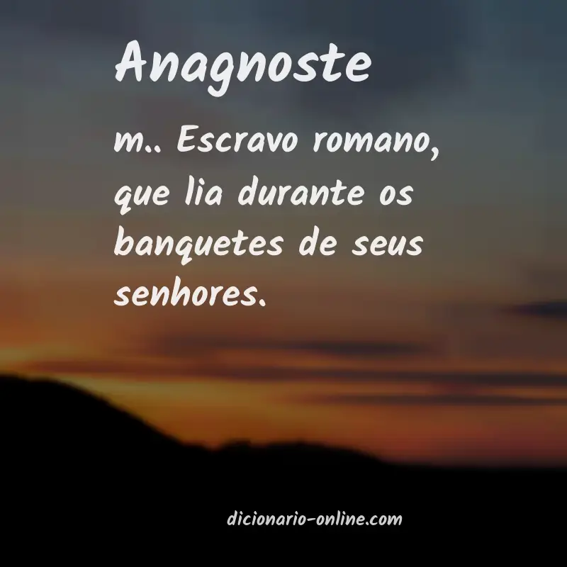 Significado de anagnoste