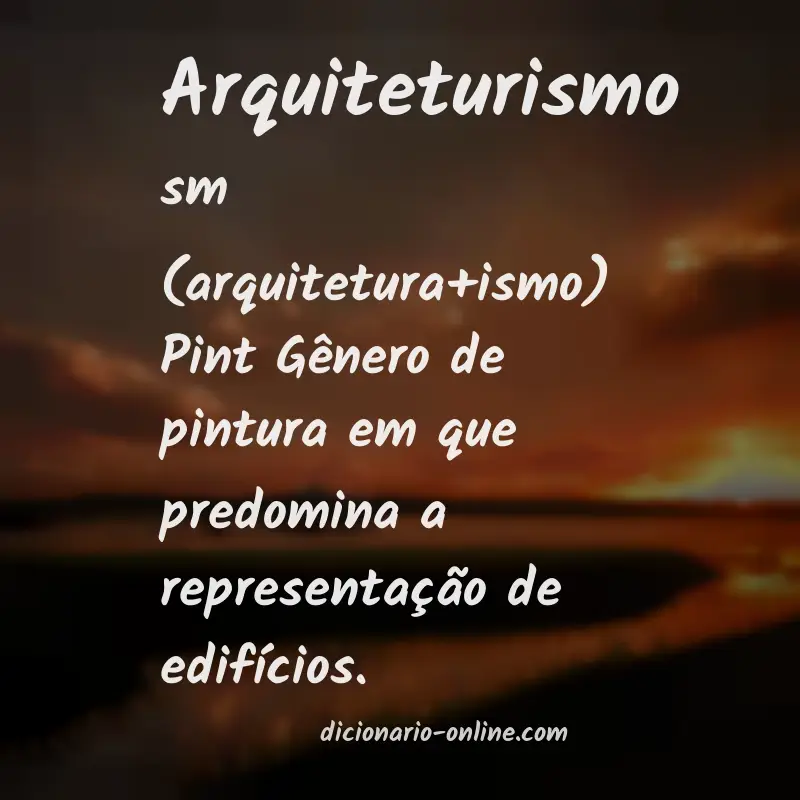 Significado de arquiteturismo