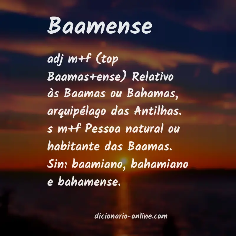 Significado de baamense