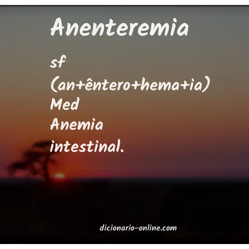 Significado de anenteremia
