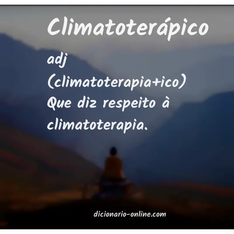 Significado de climatoterápico