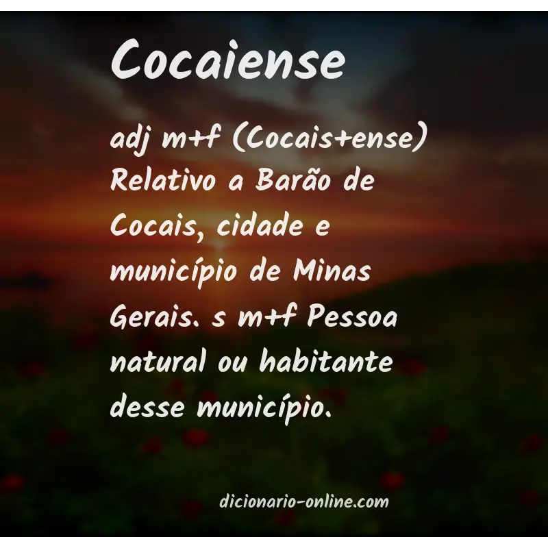 Significado de cocaiense