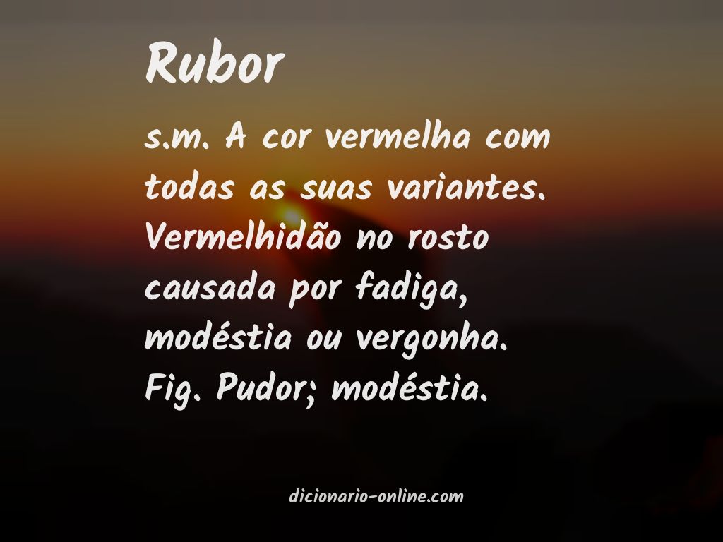 Significado de rubor