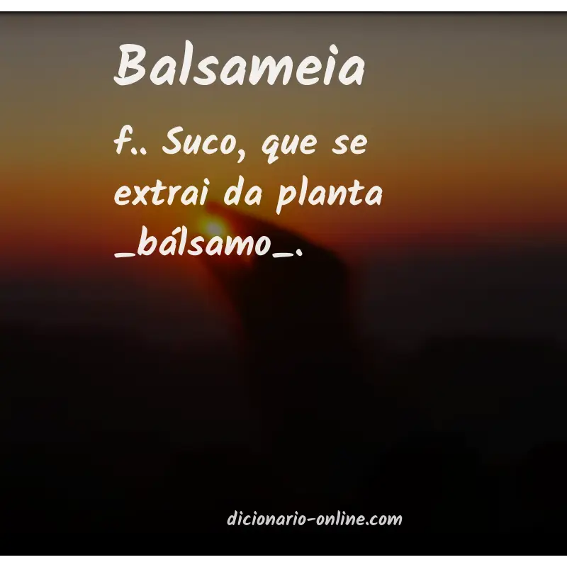 Significado de balsameia