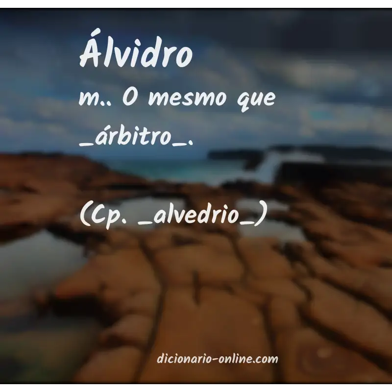 Significado de álvidro