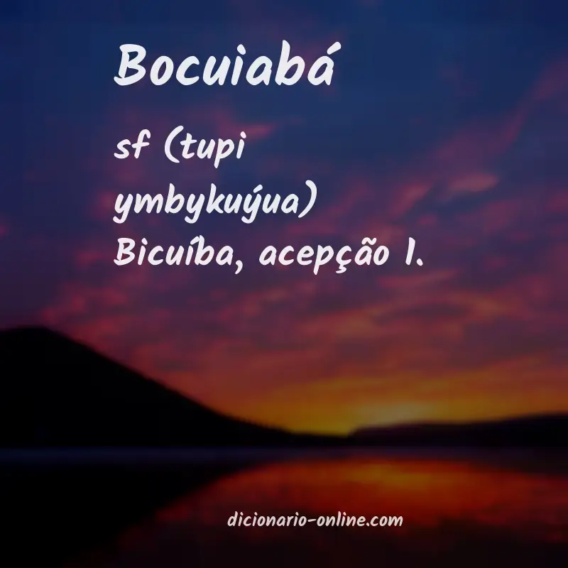 Significado de bocuiabá