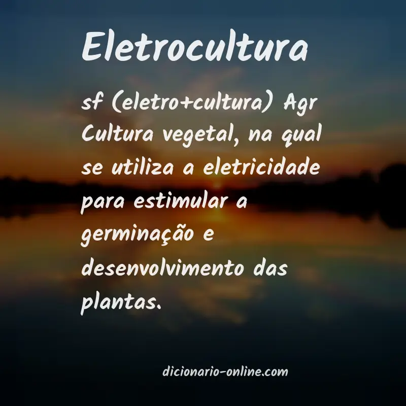 Significado de eletrocultura
