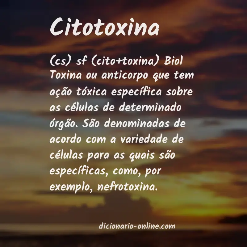 Significado de citotoxina