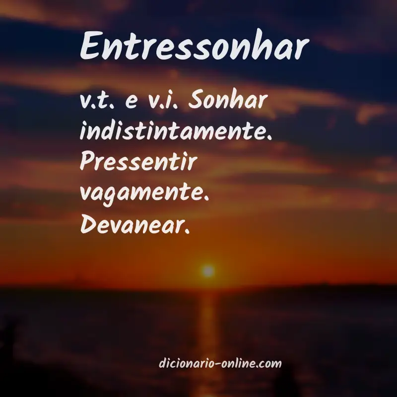 Significado de entressonhar