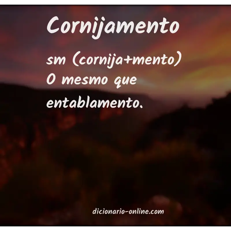 Significado de cornijamento