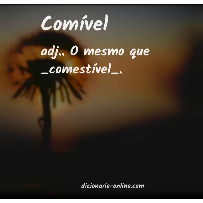 Significado de comível