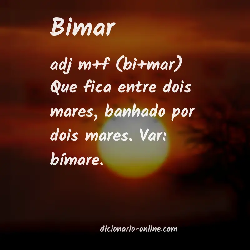 Significado de bimar
