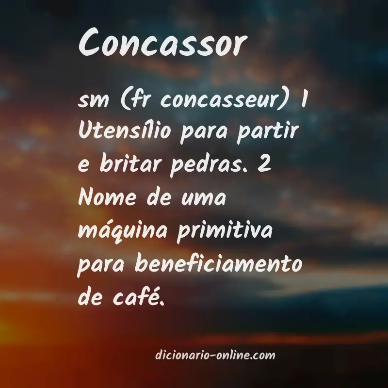 Significado de concassor
