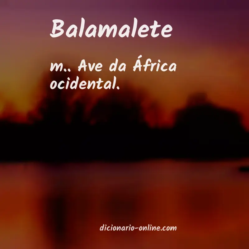 Significado de balamalete