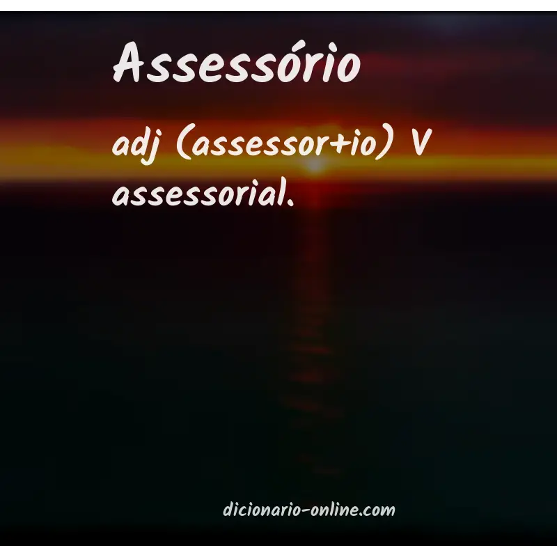 Significado de assessório