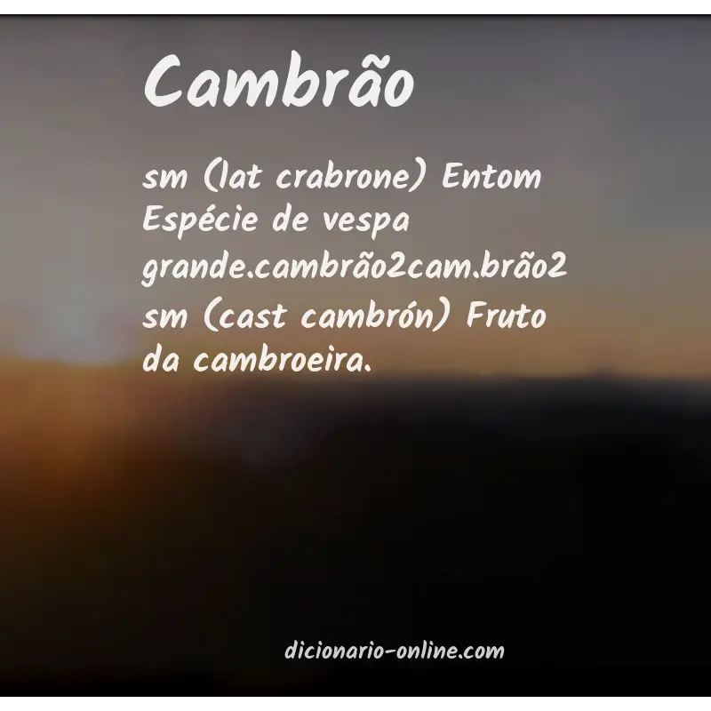 Significado de cambrão