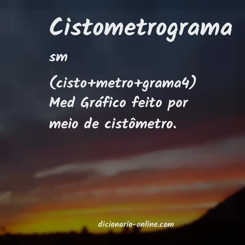 Significado de cistometrograma