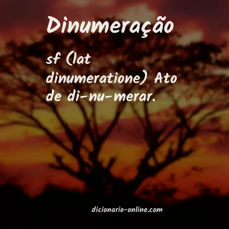 Significado de dinumeração