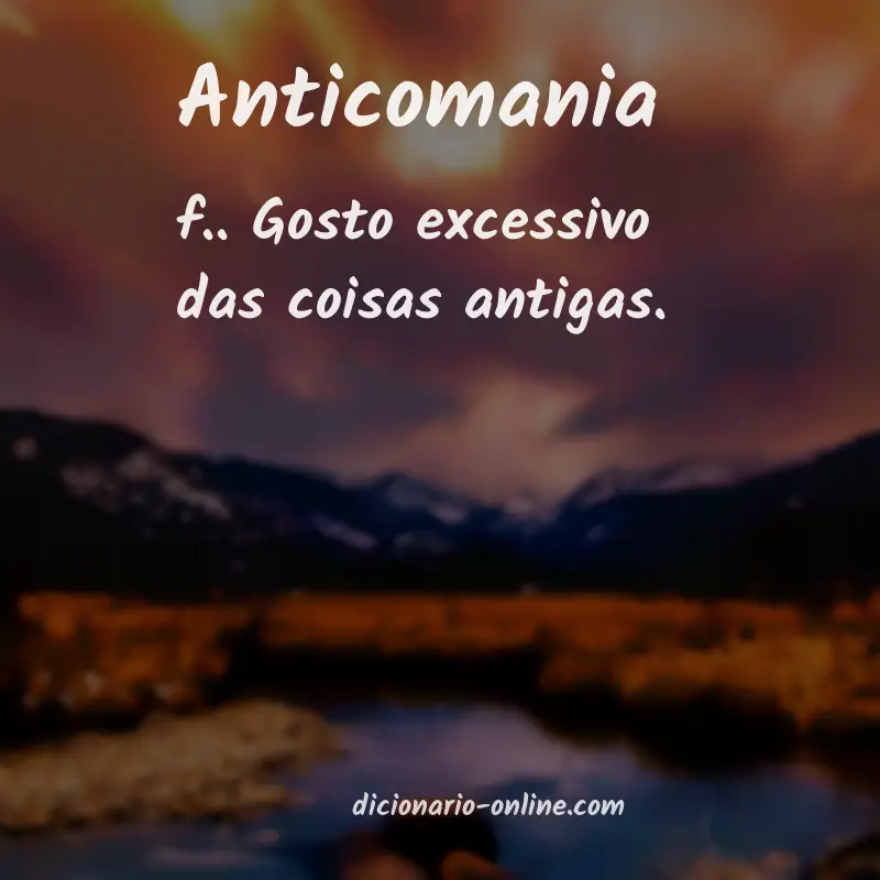 Significado de anticomania