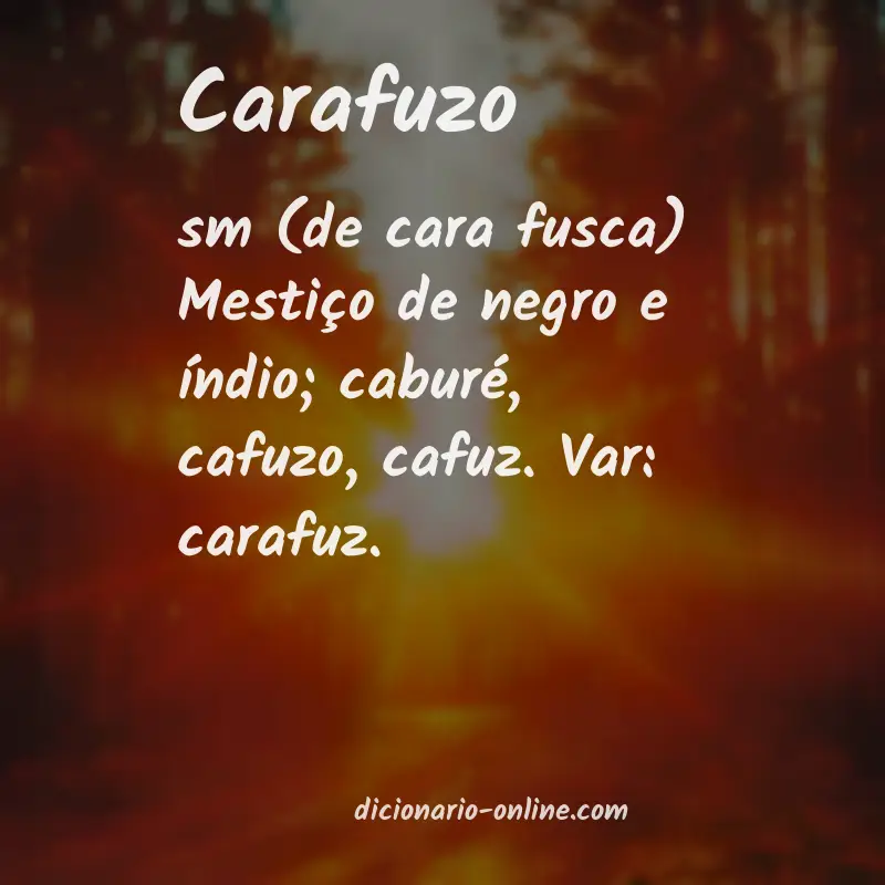 Significado de carafuzo