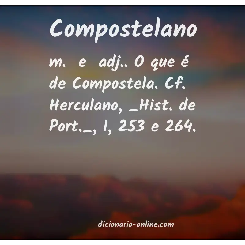Significado de compostelano