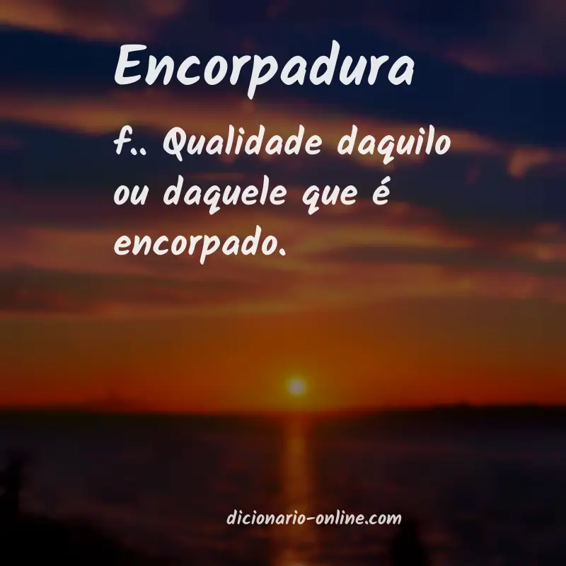 Significado de encorpadura