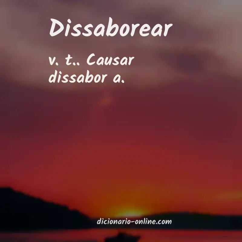 Significado de dissaborear