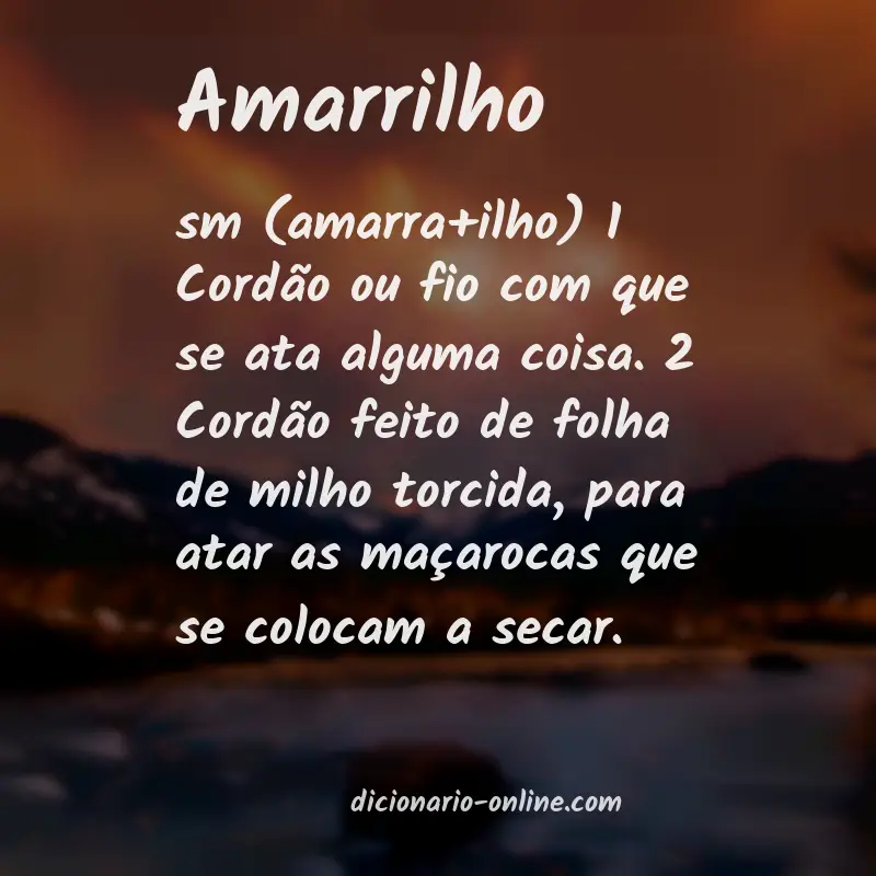 Significado de amarrilho