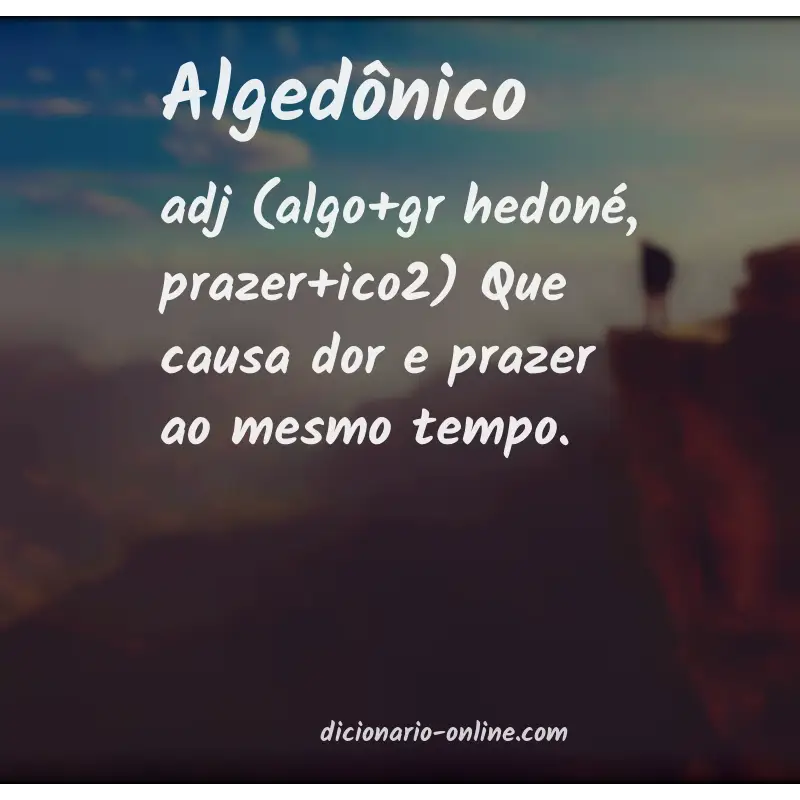 Significado de algedônico